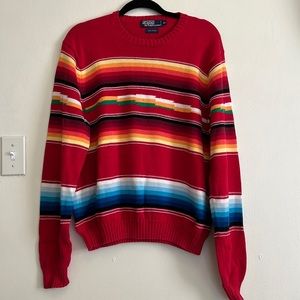POLO RALPH LAUREN COTTON KNIT STRIPED SWEATER
